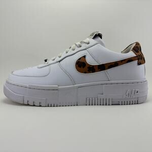 NIKE AIR FORCE 1s Pixel SE Leopard Print Shoes Womens Size 8.5